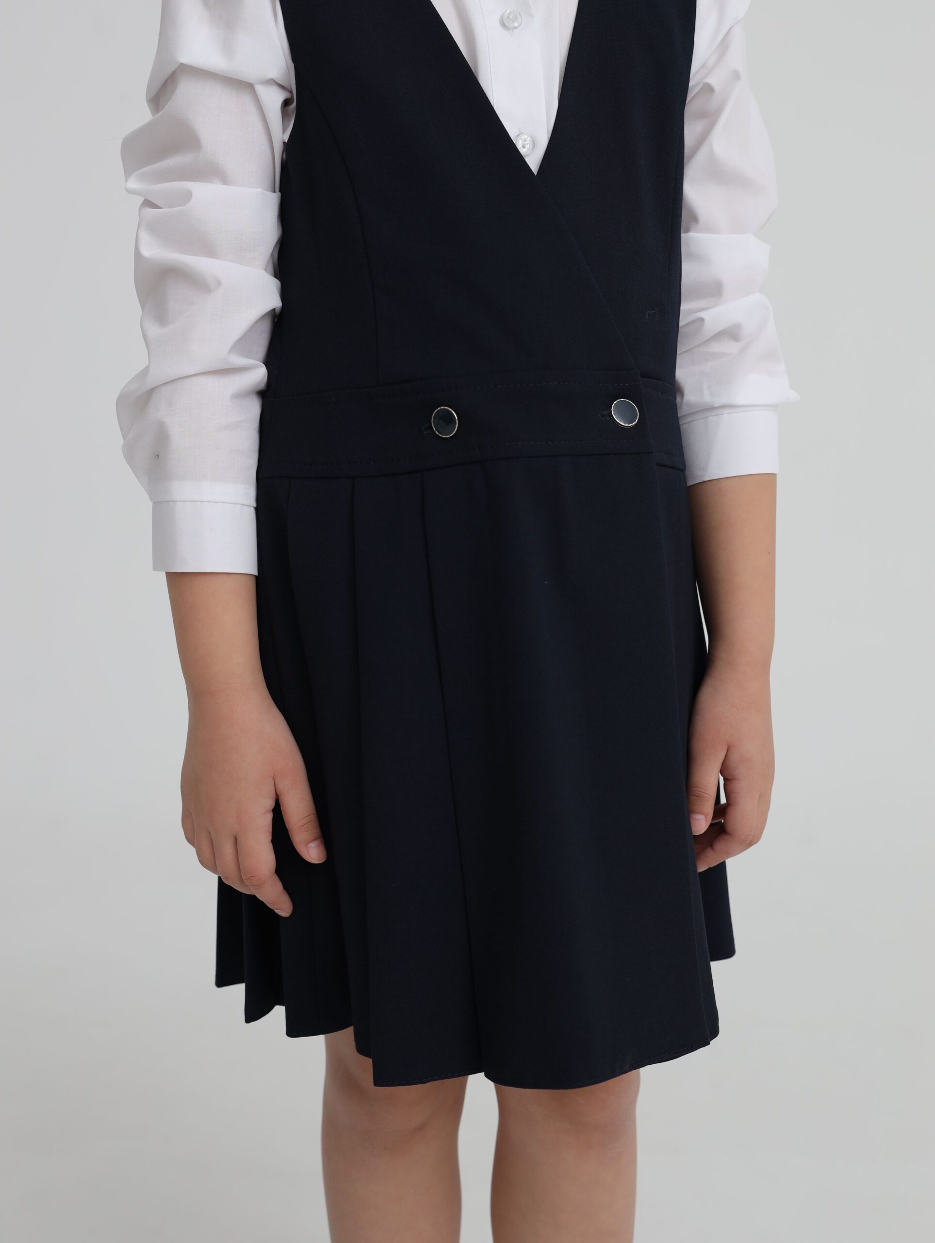 Сарафан школьный для девочки, тёмно-синий (арт. GS_2058)